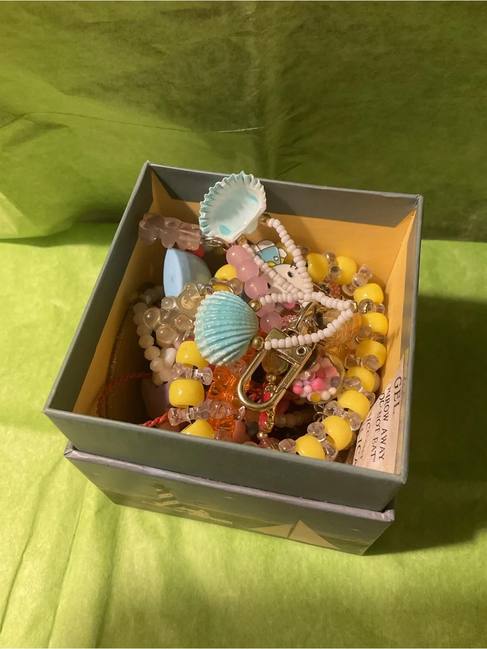Colorful Mixed Children Bead and Silvertone bracelets, cord Necklaces